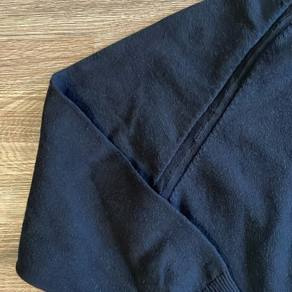 A New Day Black Crewneck Sweater with Ribbed Cuff Detail